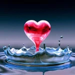  Water Red Heart