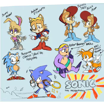 Antoine Depardieu Freedom Fighters (Sonic the Hedgehog) Rotor the Walrus Sonic the Hedgehog Uncle Chuck Bunnie Rabbot Miles 'Tails' Prower Sally Acorn TV Show PFP
