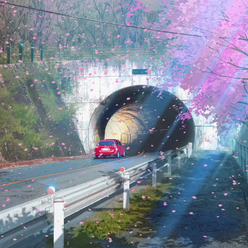 Scenic drive through the cherry blossoms by スマッシャーT_T