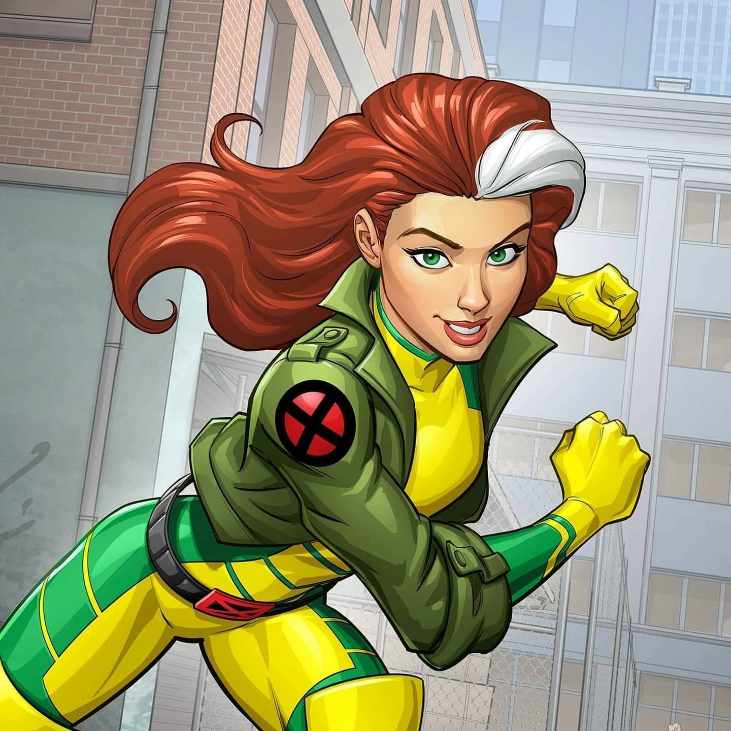 Download Two-toned Hair Green Eyes Brown Hair Mutant X-Men Rogue (Marvel Comics) Comic PFP