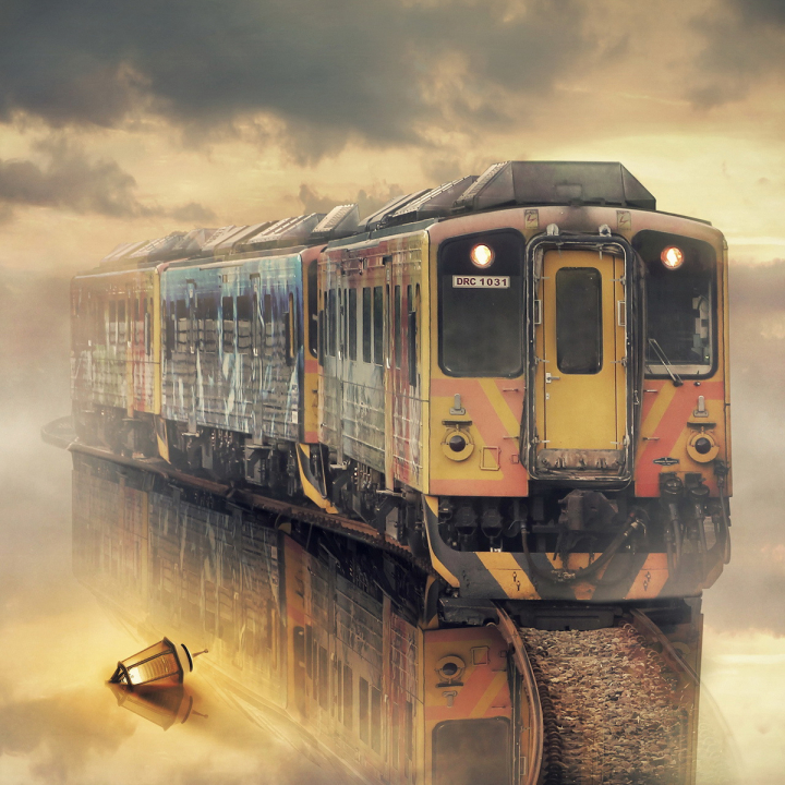 A dream train in the mist by Even Liu