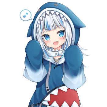 white hair blue eyes Gawr Gura hololive Virtual Youtuber Anime PFP