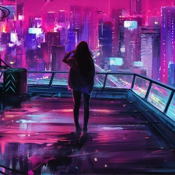 Cyberpunk city by Alena Aenami