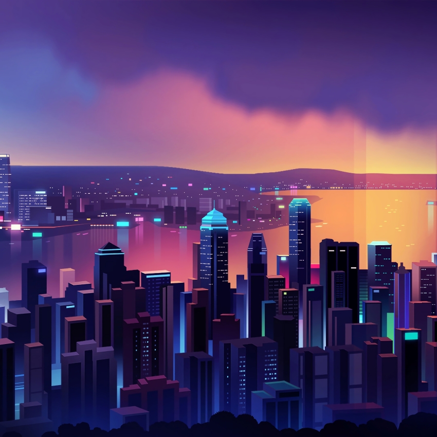 Neon City by Romain Trystram