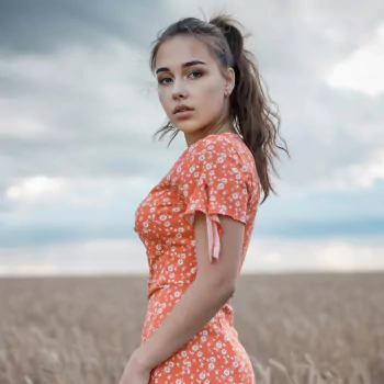 brunette depth of field dress model woman PFP