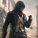 Forum avatar featuring a hooded character from Assassin's Creed: Unity, standing in a misty, historic urban setting with a clenched fist and detailed leather attire.