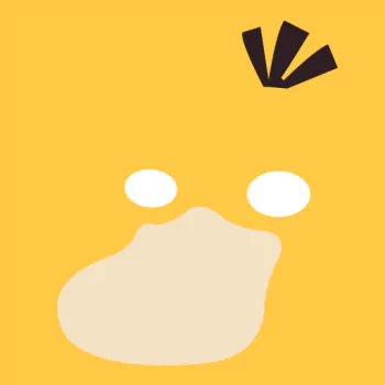 minimalist Psyduck (Pokémon) video game Pokemon Minimalist Gaming PFP