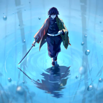 water sword Giyuu Tomioka Anime Demon Slayer: Kimetsu no Yaiba PFP