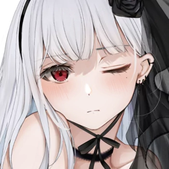 white hair red eyes Anime Original PFP
