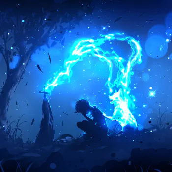 fantasy grave night light dog spirit Anime Original anime night PFP