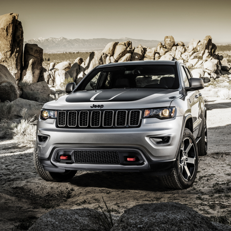 Jeep Grand Cherokee in Front of Rocks