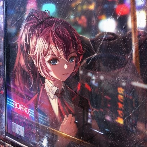 Download Blue Eyes Pink Hair Anime Original PFP