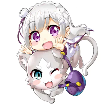 chibi Re:Zero - Starting Life in Another World Pack (Re:ZERO) Emilia (Re:ZERO) Anime PFP