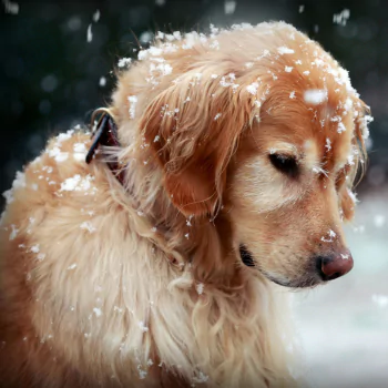  Golden Retriever in the Snow