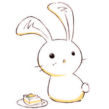 Bunny with Cake