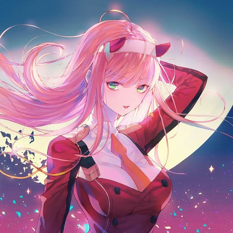 Download Long Hair Pink Hair Zero Two (Darling In The FranXX) Darling In The FranXX Anime PFP