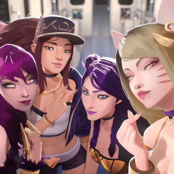  K/DA Subway Selfie 4k Upscaled Using AI
