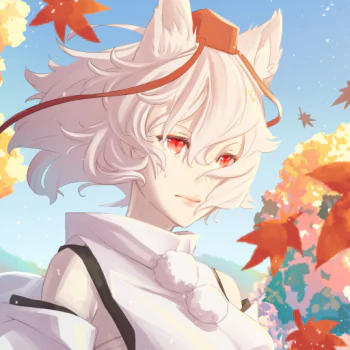 red eyes animal ears white hair Momiji Inubashiri Anime Touhou PFP
