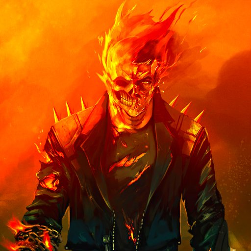 Download Skull Flame Ghost Rider Comic PFP by Keven Mallqui