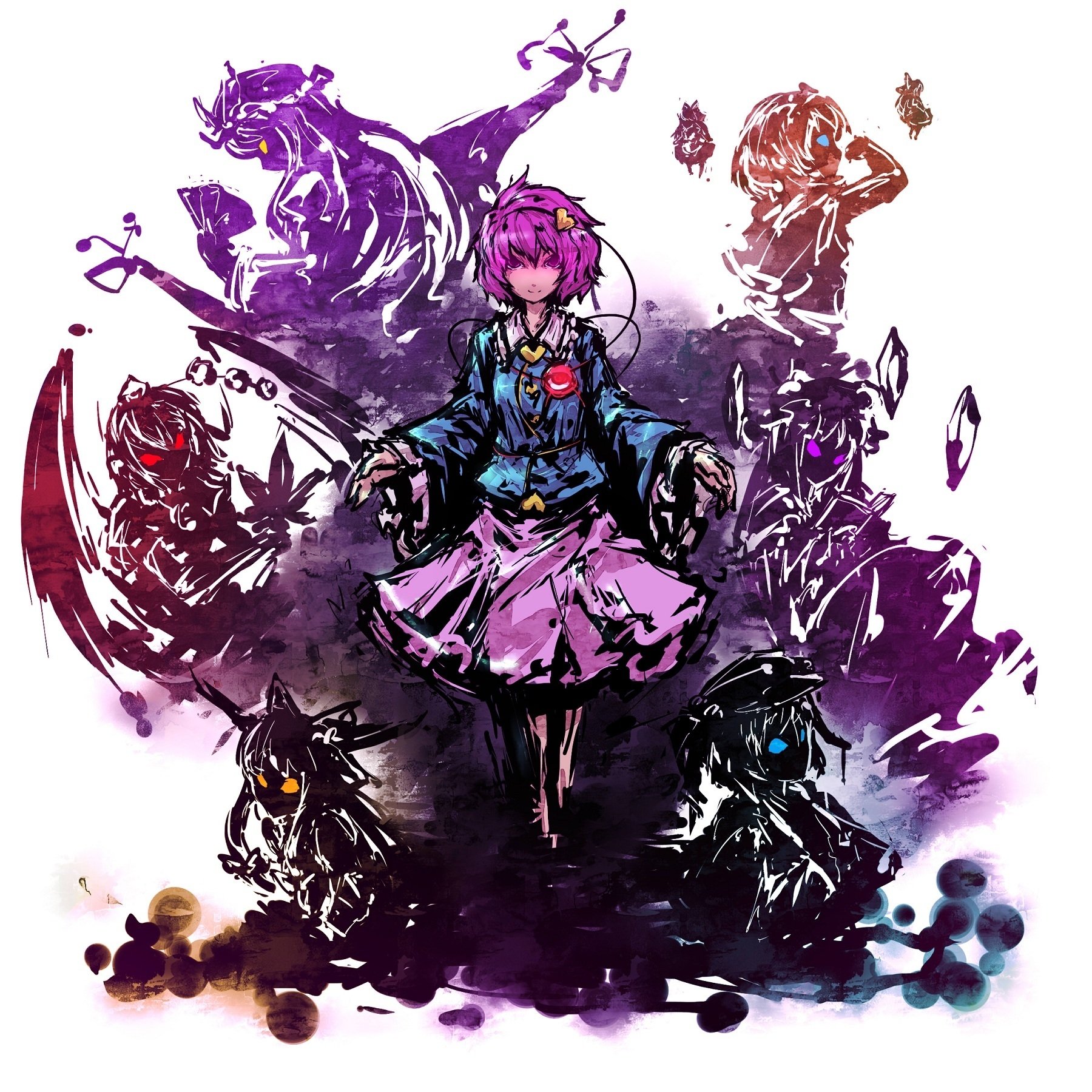 Download Alice Margatroid Patchouli Knowledge Suika Ibuki Nitori Kawashiro Aya Shameimaru Satori Komeiji Anime Touhou PFP