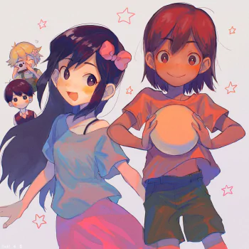 ball Sunny (Omori) Basil (Omori) Aubrey (Omori) Kel (Omori) OMORI video game PFP