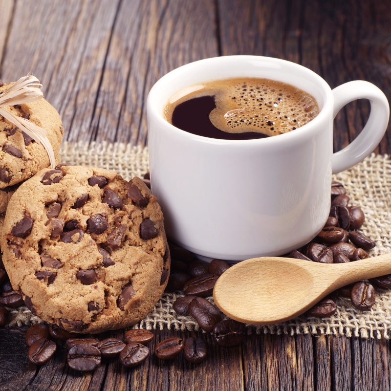 Coffee and Chocolate Chip Cookies (yum)