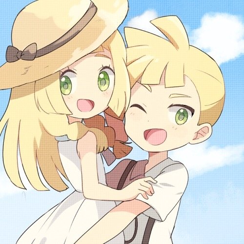 Download Green Eyes Smile Blonde Cute Lillie (Pokemon) Gladion (Pokémon) Anime Pokemon Cute Anime PFP