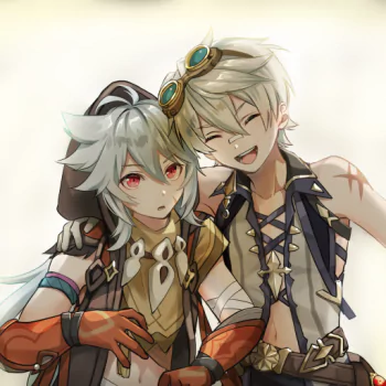 goggles grey hair red eyes Razor (Genshin Impact) Bennett (Genshin Impact) Genshin Impact video game PFP