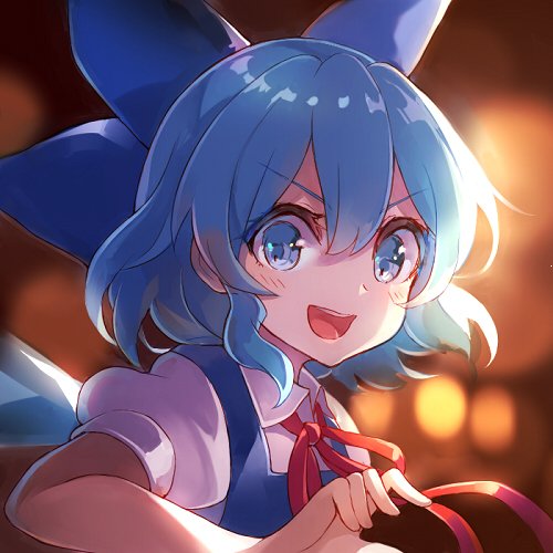 Download Blue Hair Blue Eyes Cirno (Touhou) Anime Touhou PFP