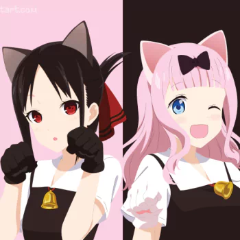 minimalist Kaguya-sama: Love is War cat girl Kaguya Shinomiya Chika Fujiwara Anime minimalist anime PFP