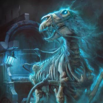 Ghost Skeleton Horse and Carriage