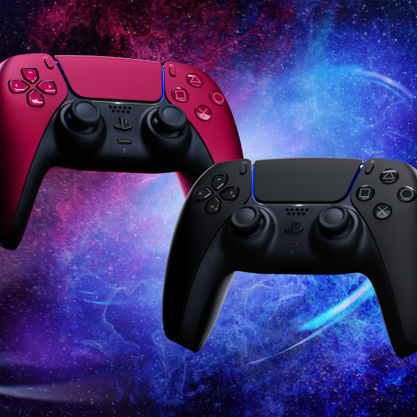 2 Playstation 5 controller in space