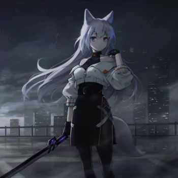 sword tail long hair Anime Original PFP