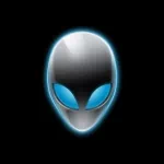 Alienware logo featuring a glowing alien head with blue eyes on a black background, used as a technology-themed forum avatar/profile photo.
