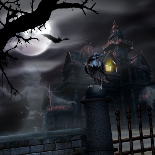 Download Raven Ghost Dark Building PFP