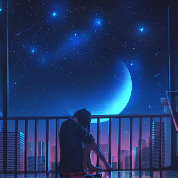 star sky night Anime girl anime girl anime night Sky Anime PFP