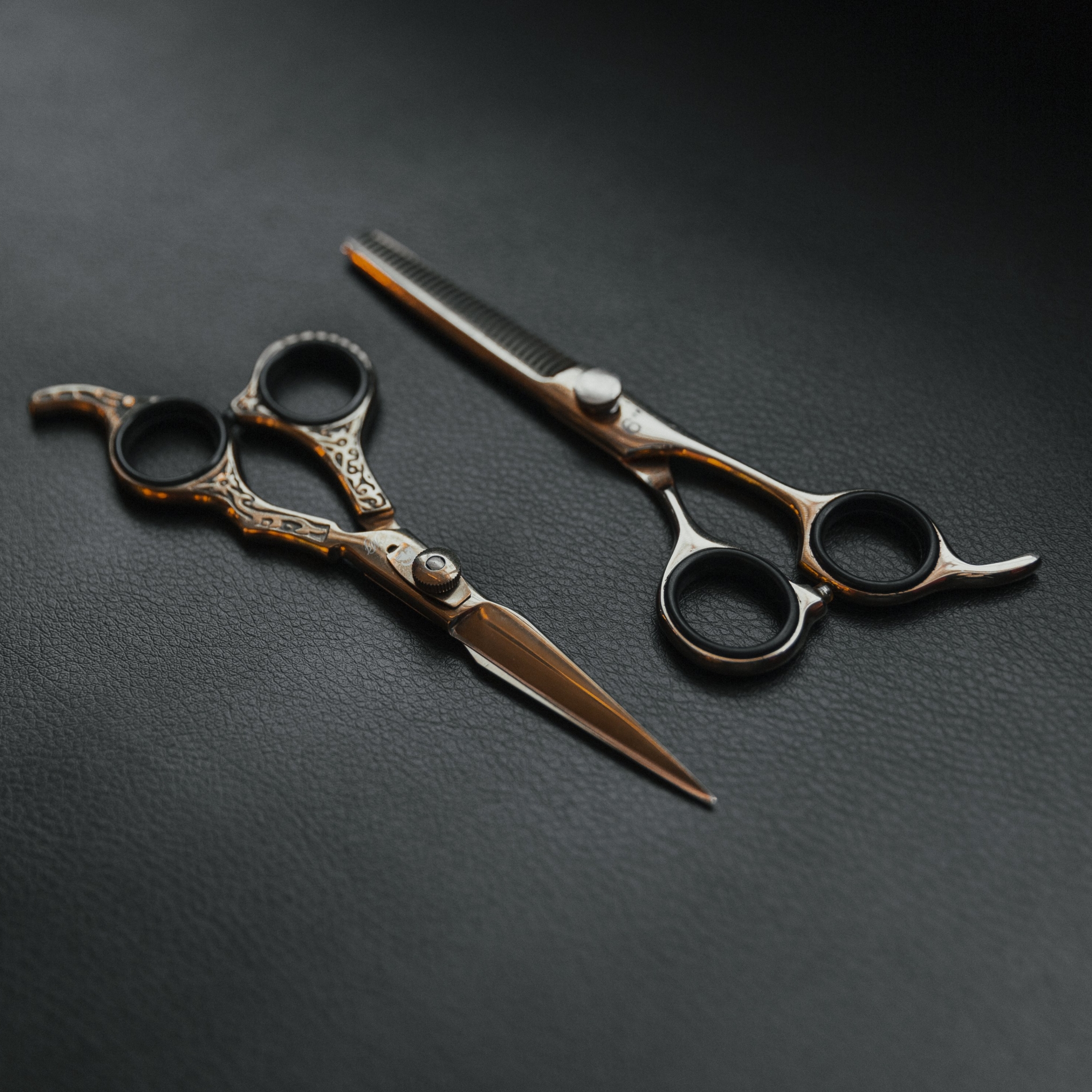 Two Sets Of Barber Scissors