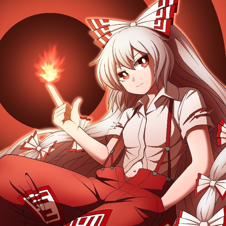 Download Fujiwara No Mokou Anime Touhou PFP