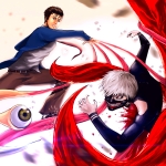 Shinichi VS Kaneki by QOSiC