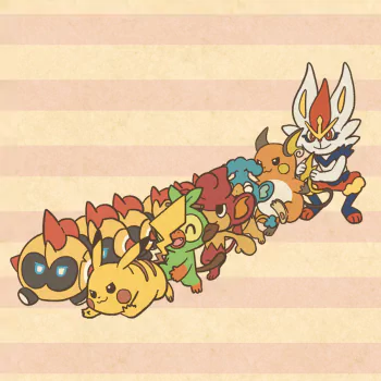 Raichu (Pokémon) Grookey (Pokémon) Pikachu Falinks (Pokémon) Cinderace (Pokémon) Anime Pokemon PFP
