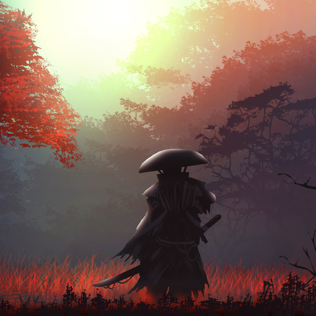 Samurai in Autumn by John Sommo