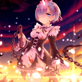 short hair maid blue hair blue eyes Rem (Re:ZERO) Anime Re:Zero - Starting Life in Another World PFP