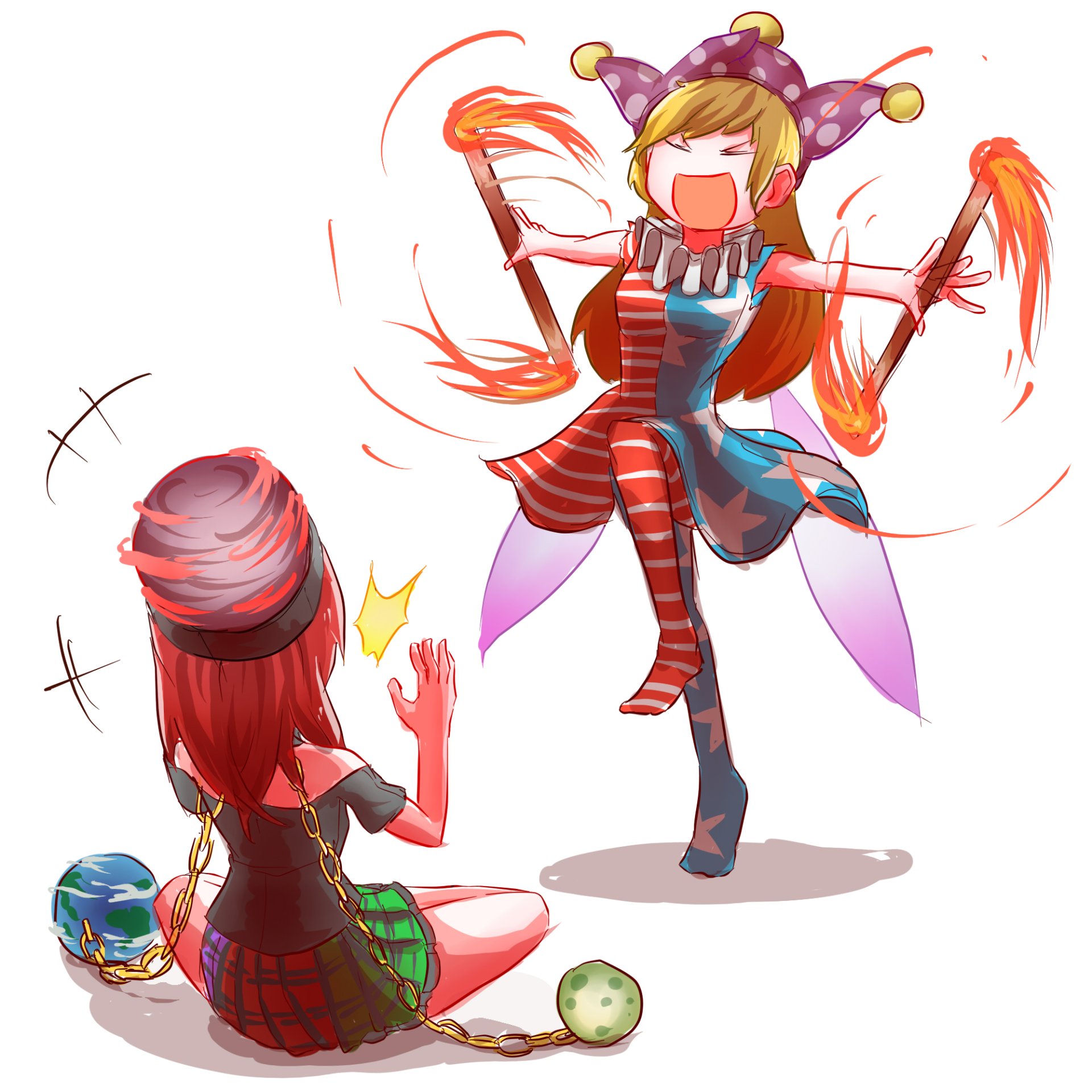 Download Hecatia Lapislazuli Clownpiece (Touhou) Anime Touhou PFP