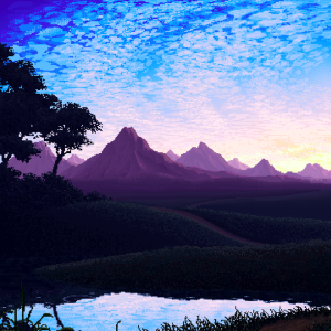 Pixel Landscape by Mark Ferrari