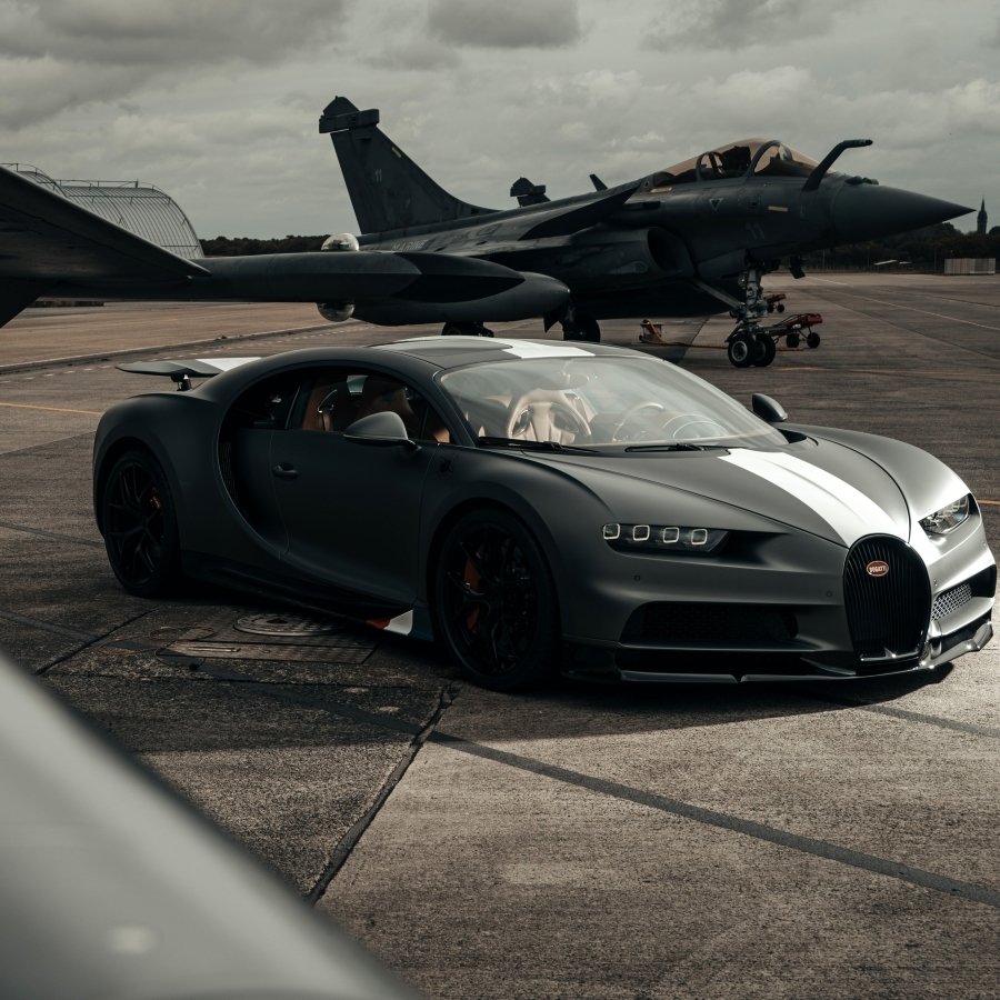 Download Jet Fighter Black Car Supercar Car Bugatti Vehicle Bugatti Chiron PFP