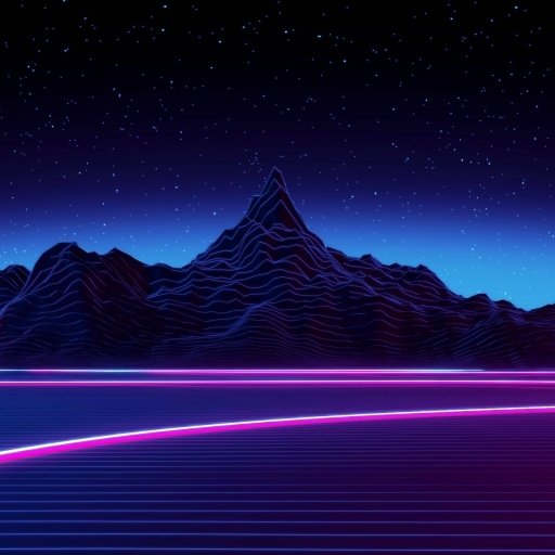 Download Mountain Artistic Retro Wave PFP