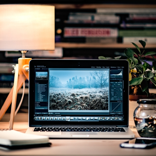 Laptop with Adobe Lightroom on it by Free-Photos