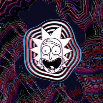 Rick Sanchez Rick and Morty glitch art artistic glitch PFP