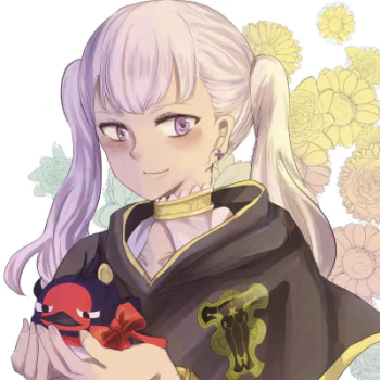 white hair pink eyes Noelle Silva Anime Black Clover PFP