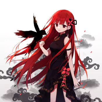 crow kimono Anime girl anime girl PFP